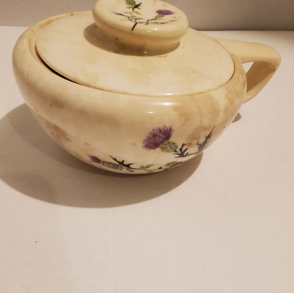 French Saxon Sugar Bowl,Vintage